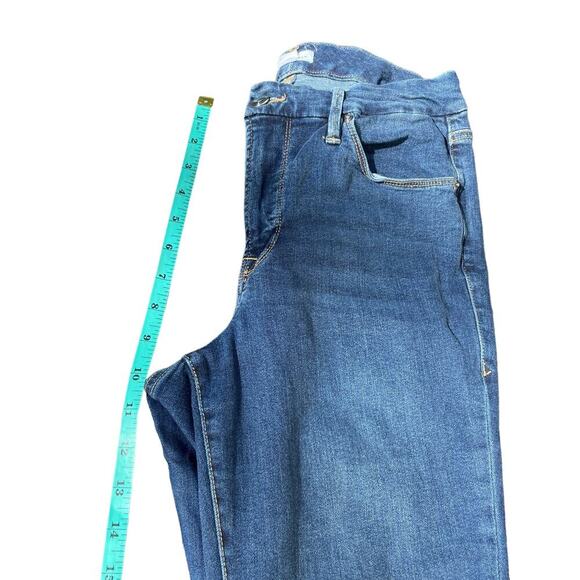 Good American Ankle Crop Raw- Hem Good Legs Jeans GLCRH873T BLUE Size 8/29 - Picture 12 of 16